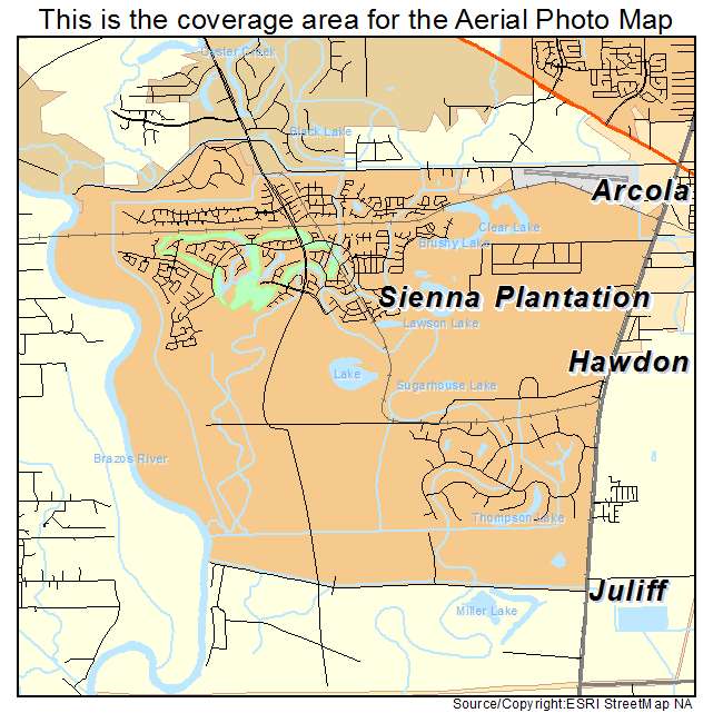 Sienna Plantation, TX location map 