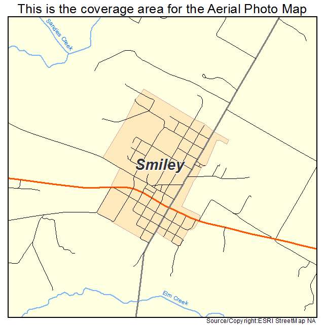 Smiley, TX location map 