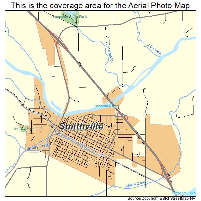Smithville, TX location map 