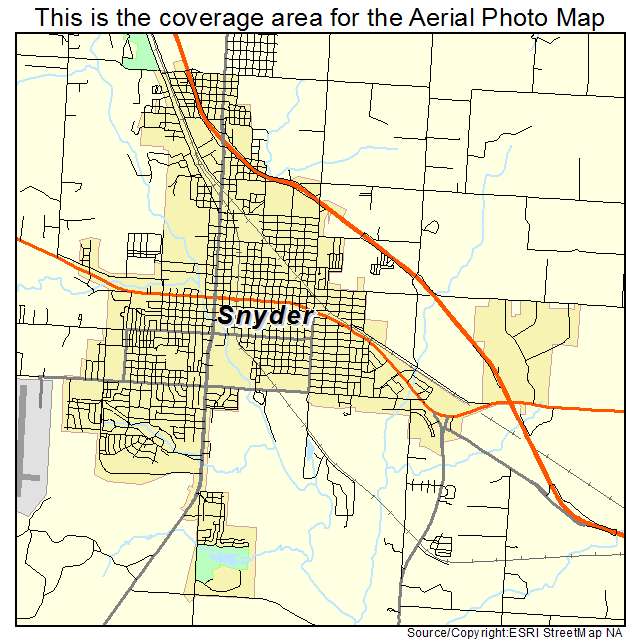 Snyder, TX location map 