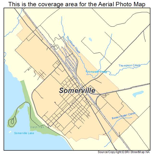 Somerville, TX location map 