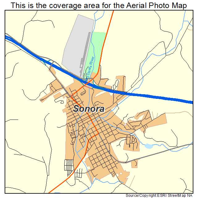 Sonora, TX location map 