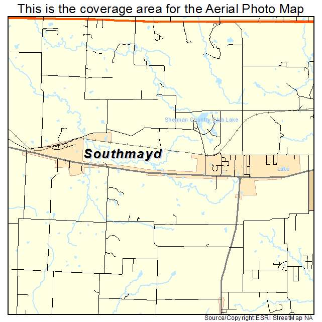 Southmayd, TX location map 