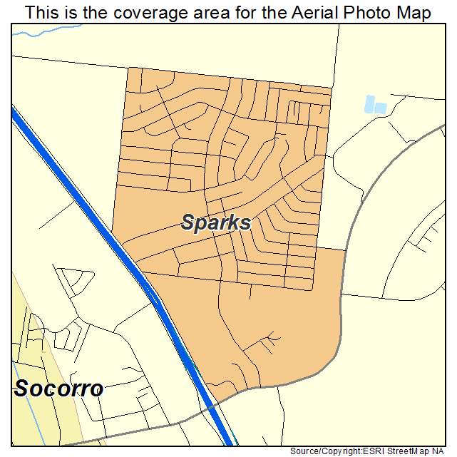 Sparks, TX location map 
