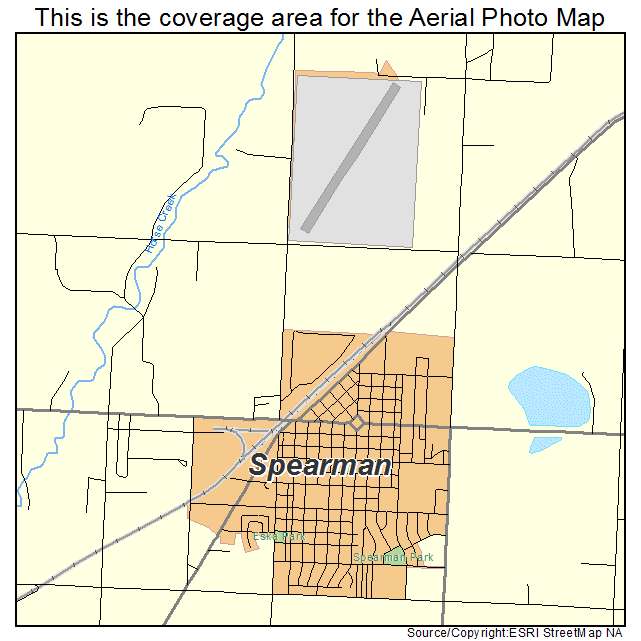 Spearman, TX location map 