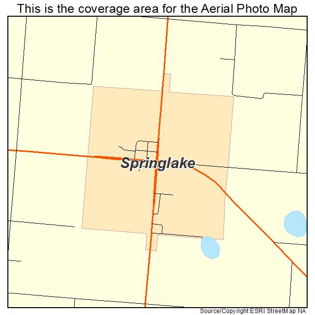 Springlake, TX location map 