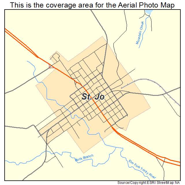 St Jo, TX location map 