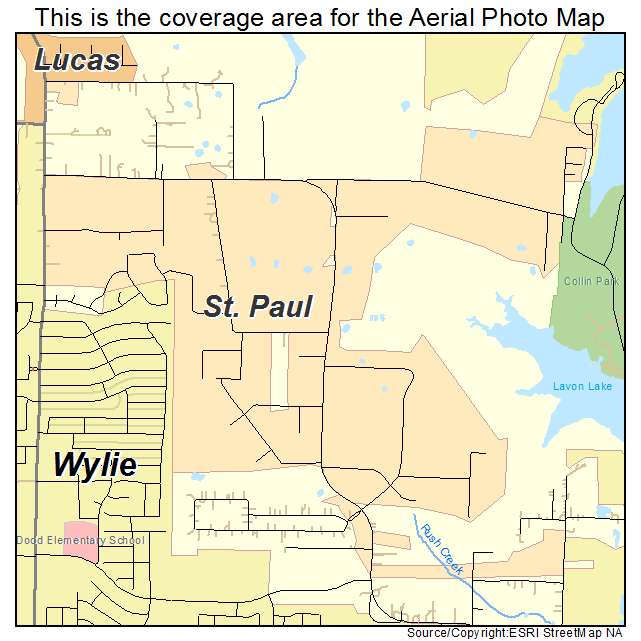 St Paul, TX location map 
