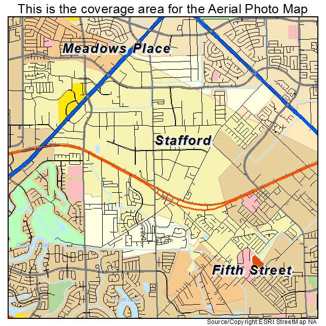 Stafford, TX location map 