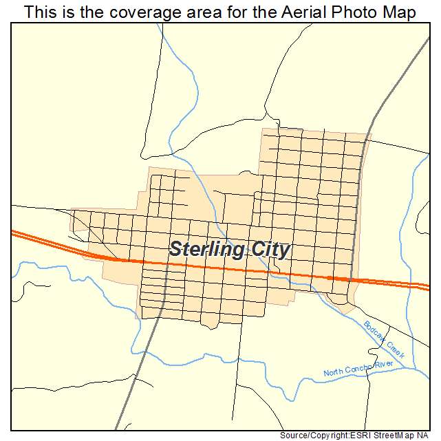 Sterling City, TX location map 