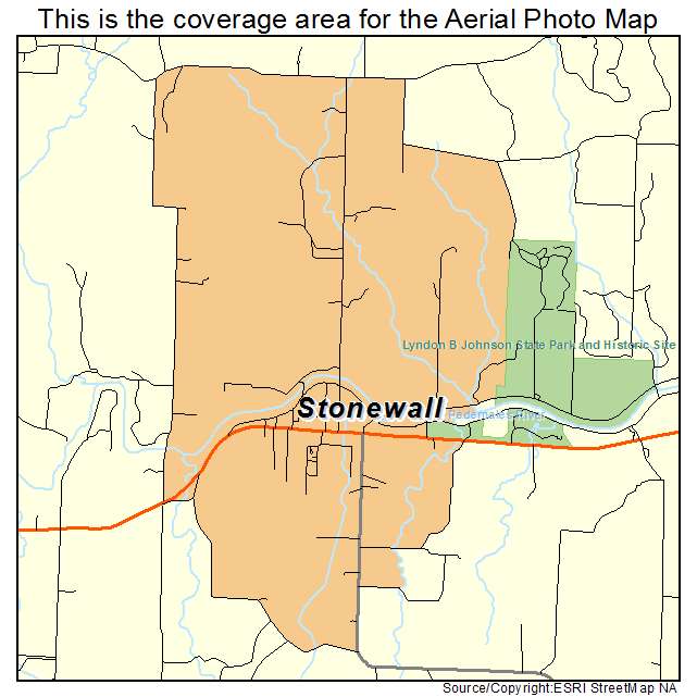 Stonewall, TX location map 
