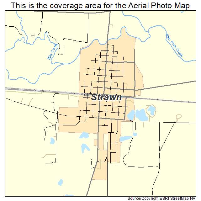Strawn, TX location map 