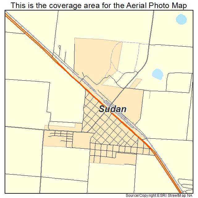 Sudan, TX location map 