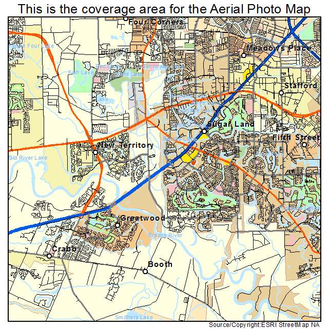 Sugar Land, TX location map 