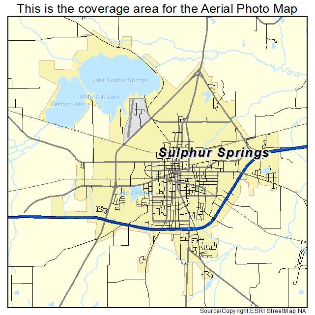 Sulphur Springs, TX location map 