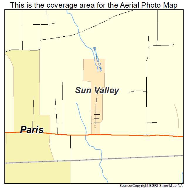 Sun Valley, TX location map 