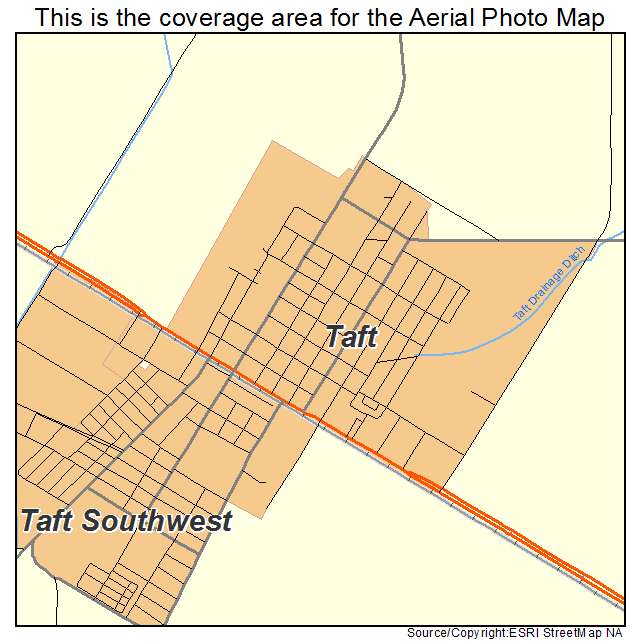 Taft, TX location map 