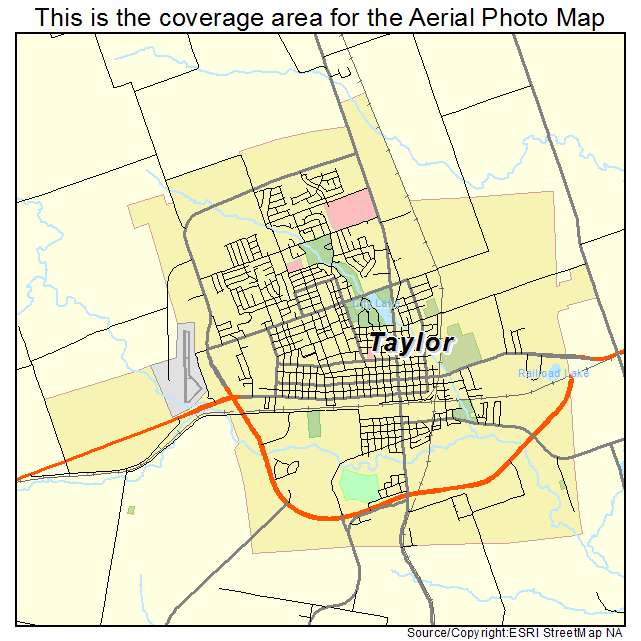 Taylor, TX location map 