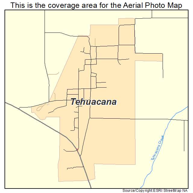 Tehuacana, TX location map 