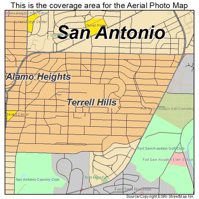 Terrell Hills, TX location map 