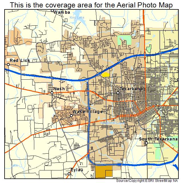 Texarkana, TX location map 