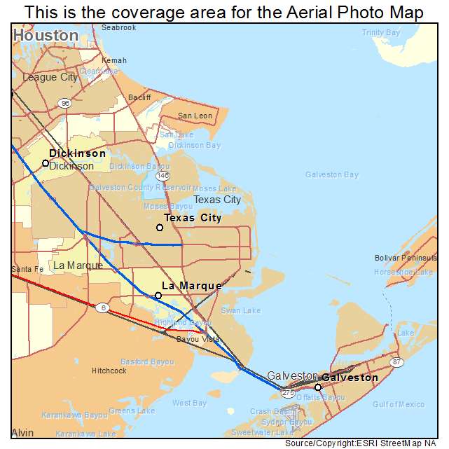 Texas City, TX location map 