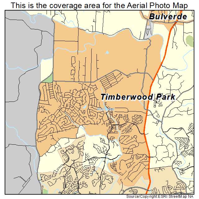 Timberwood Park, TX location map 