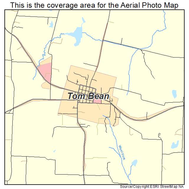 Tom Bean, TX location map 