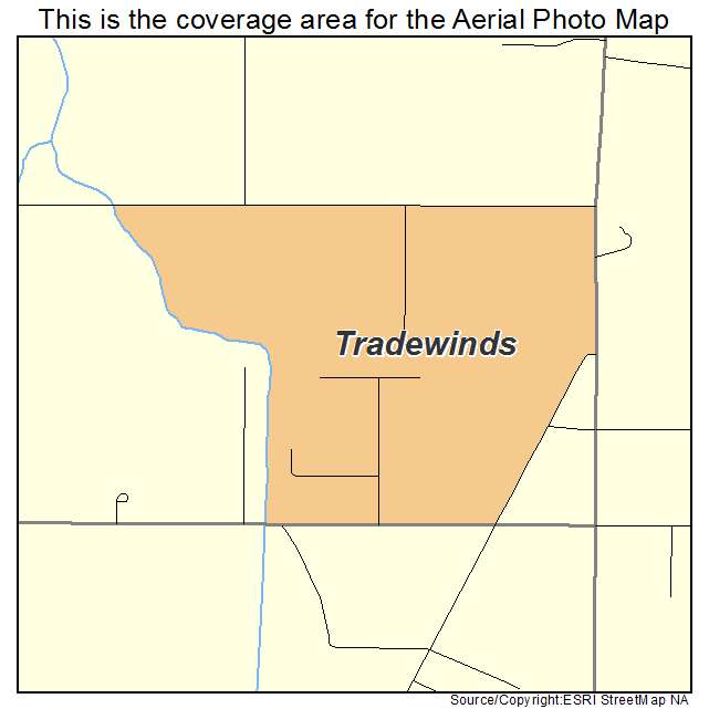 Tradewinds, TX location map 