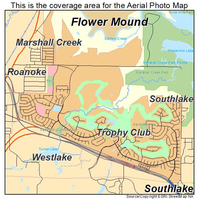 Trophy Club, TX location map 