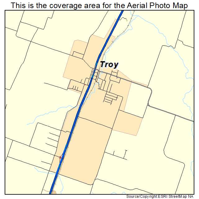 Troy, TX location map 