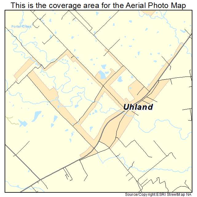 Uhland, TX location map 