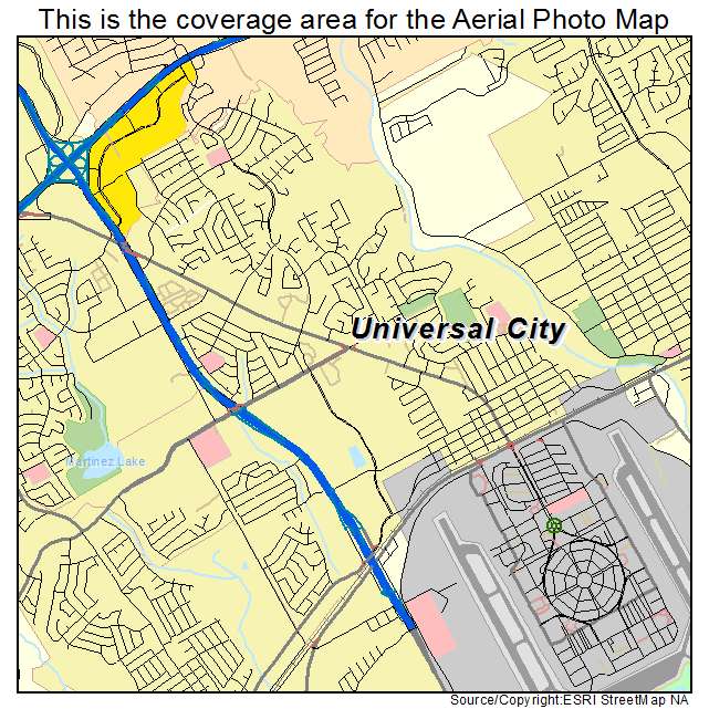 Universal City, TX location map 