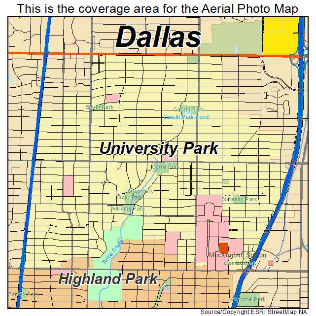 University Park, TX location map 
