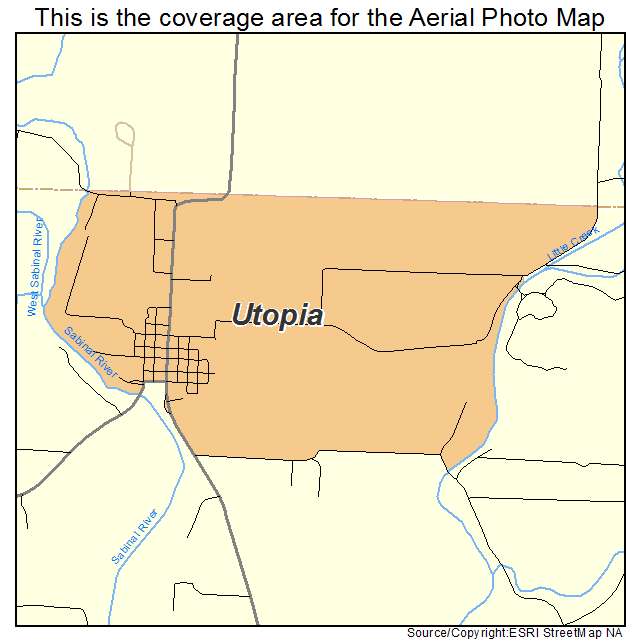 Utopia, TX location map 