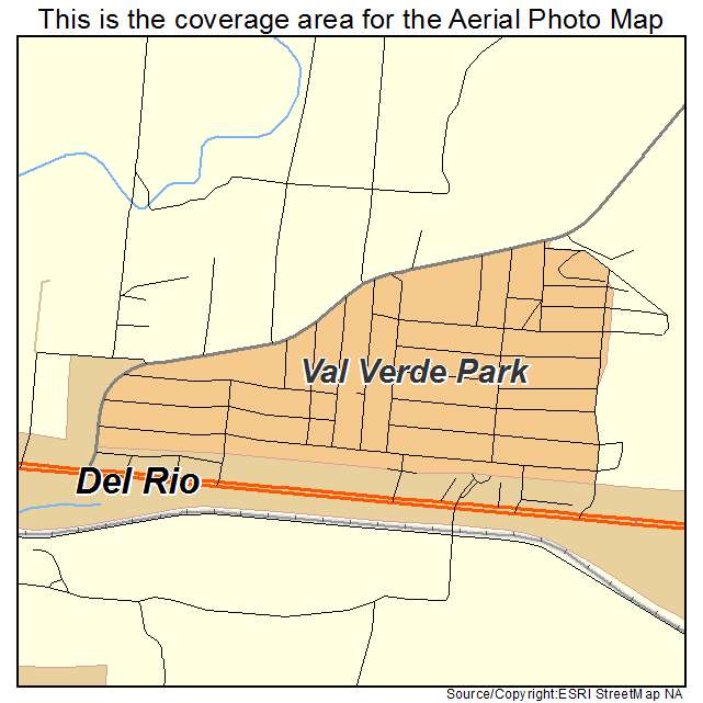 Val Verde Park, TX location map 