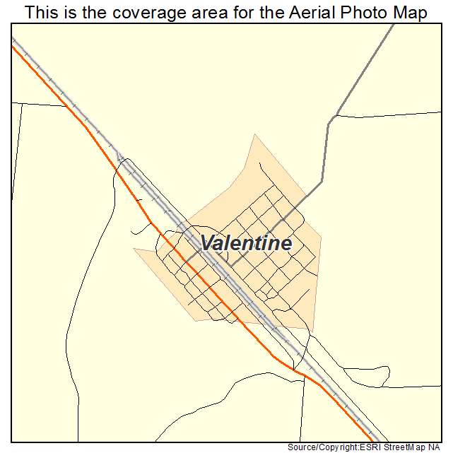 Valentine, TX location map 