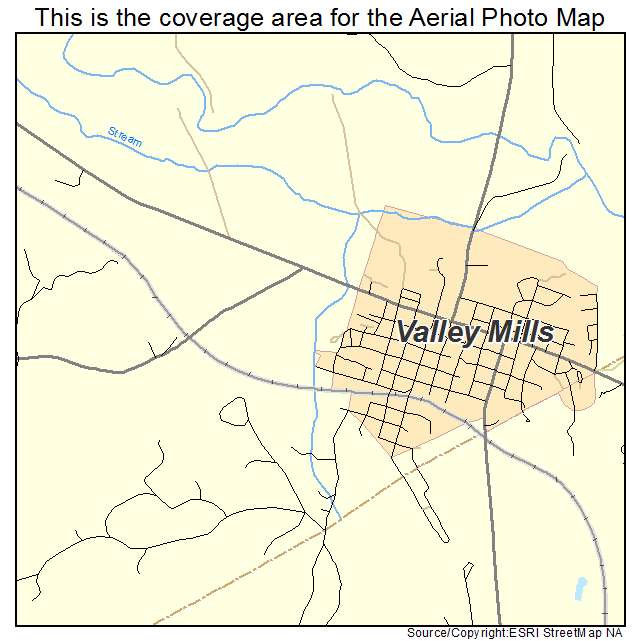 Valley Mills, TX location map 