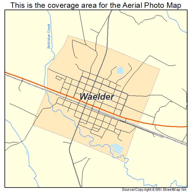 Waelder, TX location map 