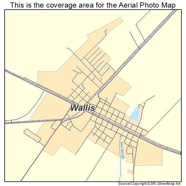 Wallis, TX location map 