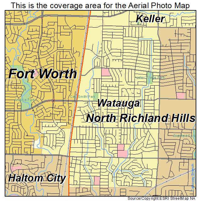 Watauga, TX location map 