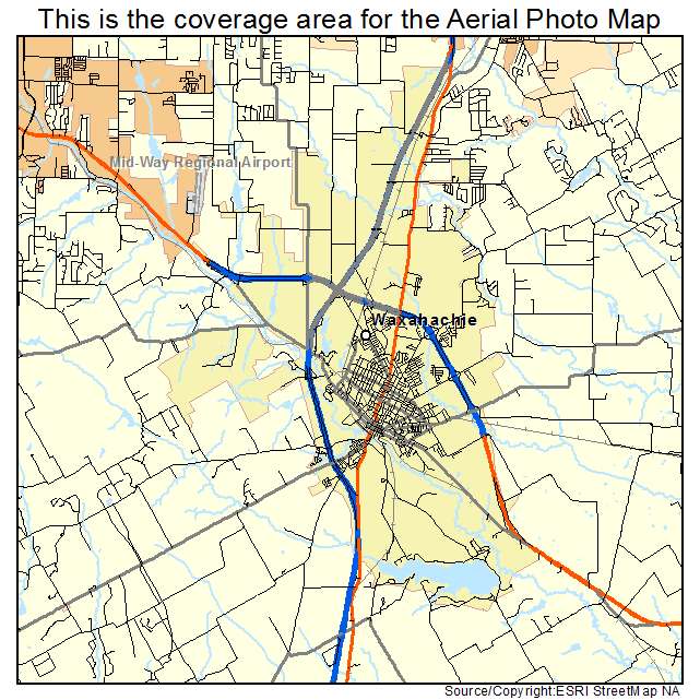 Waxahachie, TX location map 