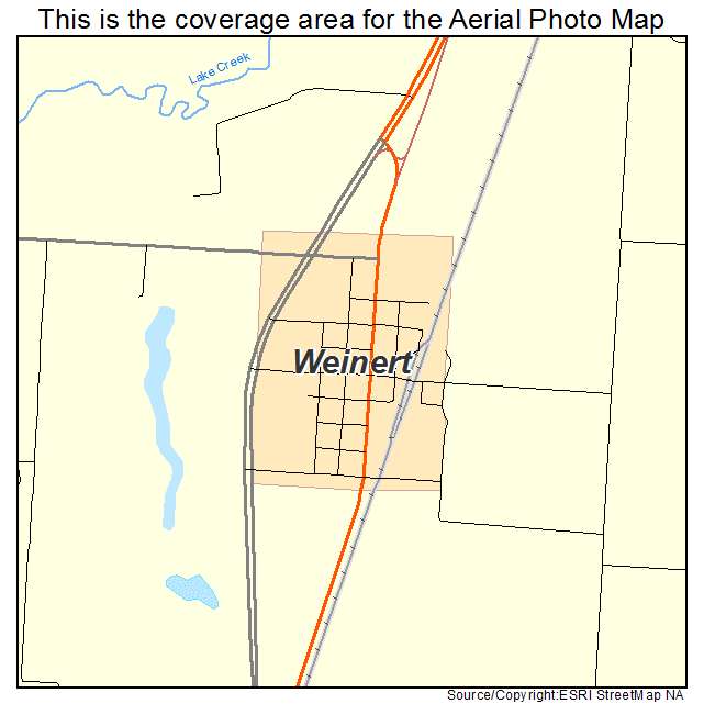 Weinert, TX location map 