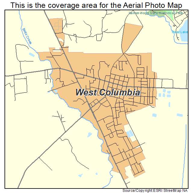 West Columbia, TX location map 