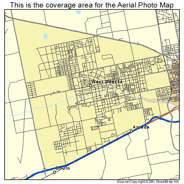 West Odessa, TX location map 