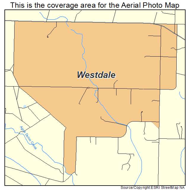 Westdale, TX location map 