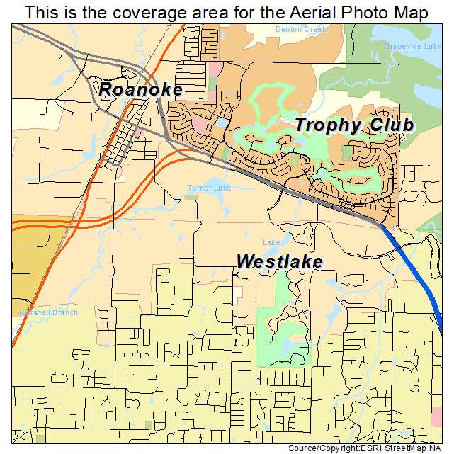 Westlake, TX location map 