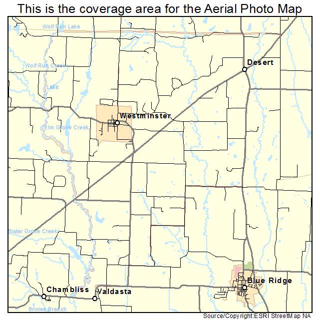 Westminster, TX location map 