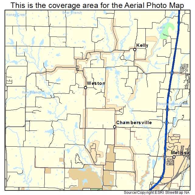 Weston, TX location map 