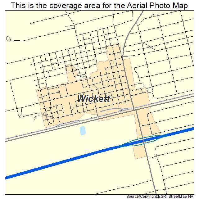 Wickett, TX location map 